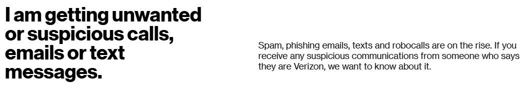 Verizon reminds you how to deal with scammy calls.