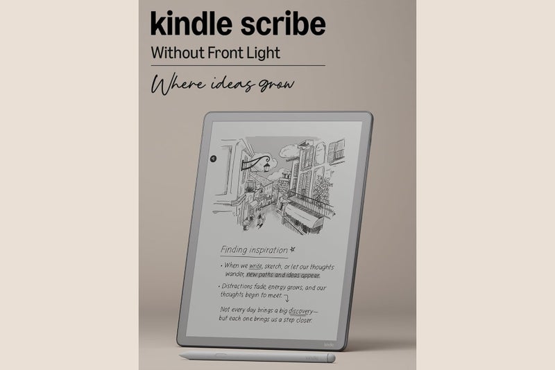 Image of the new Kindle Scribe without front light