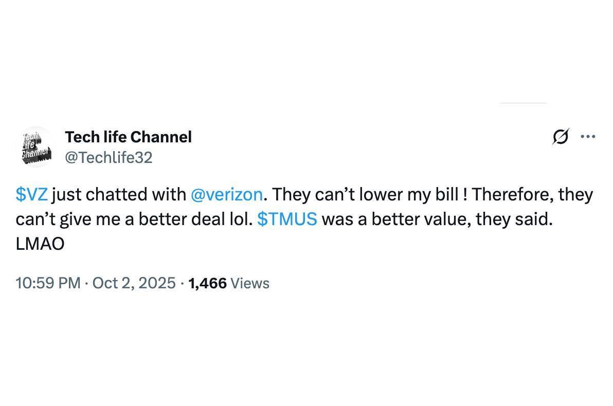 Verizon lower bill than AT&amp;amp;T and T-Mobile