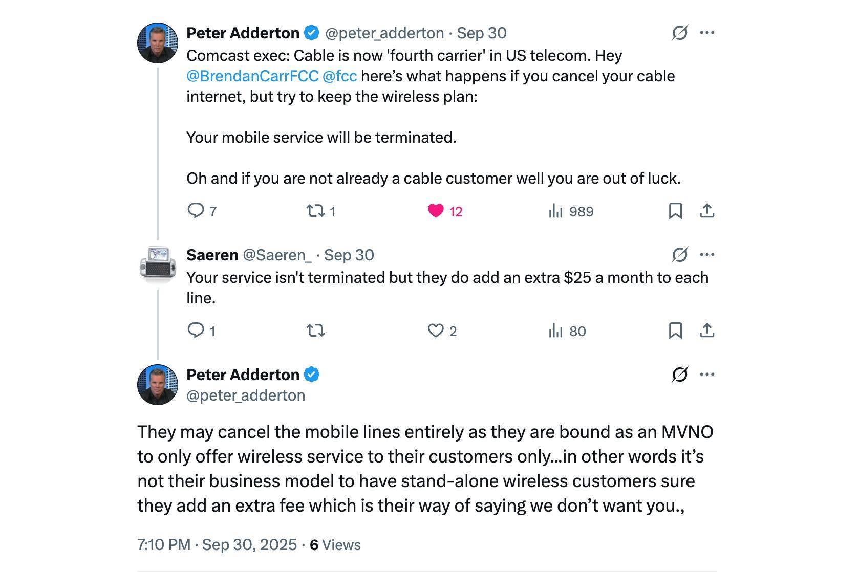Cable companies fourth US carrier