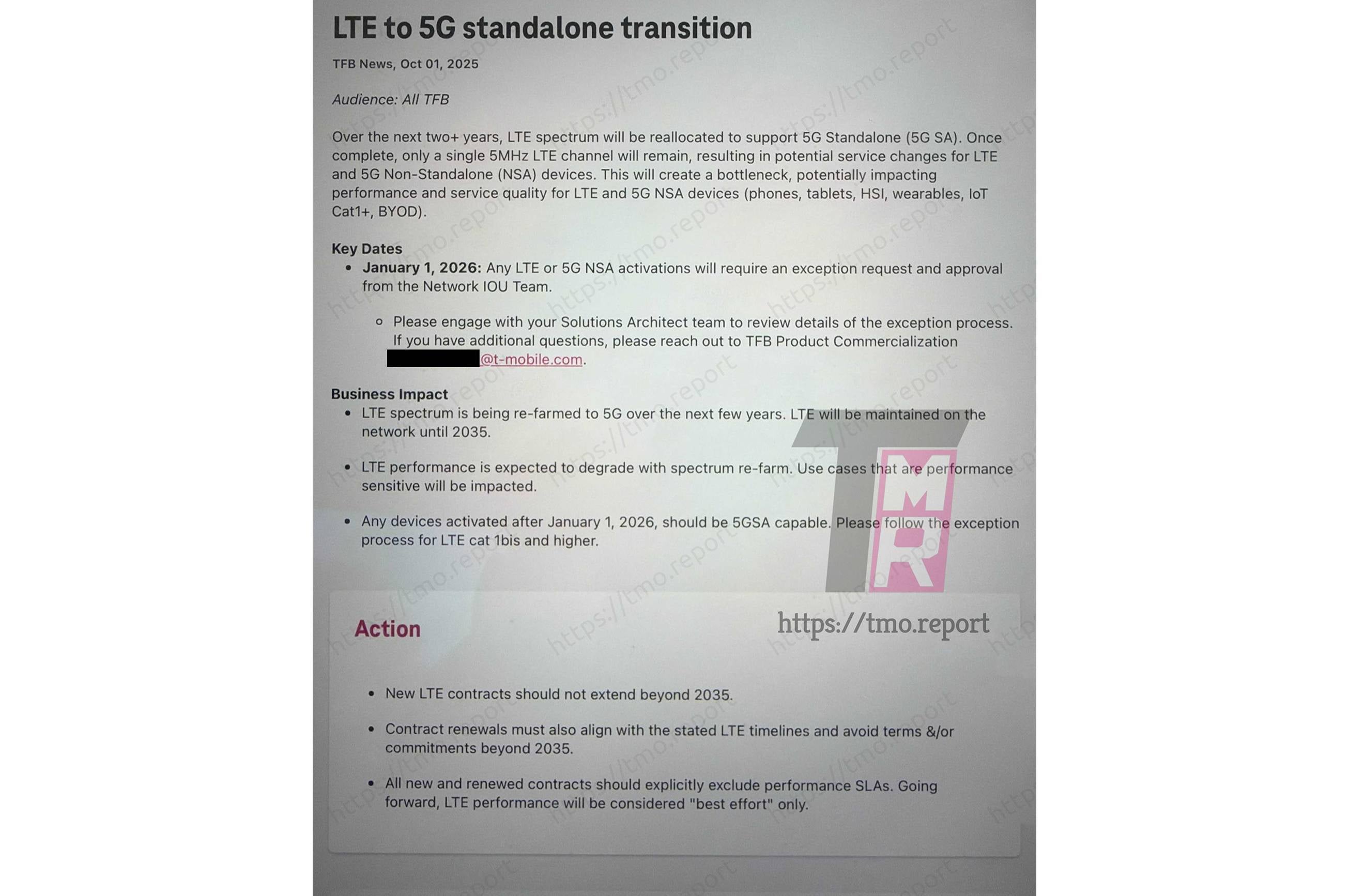 T-Mobile 4G LTE shutdown