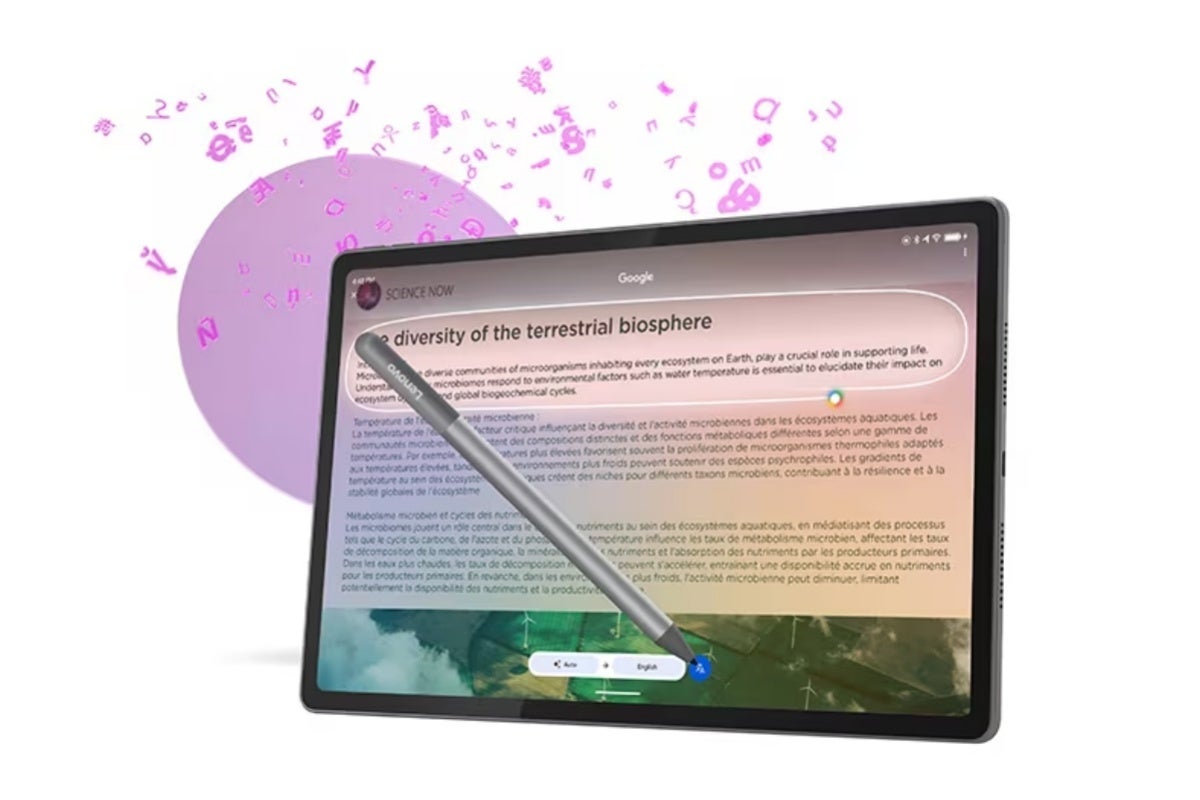 Promotional Lenovo Idea Tab Plus image with stylus