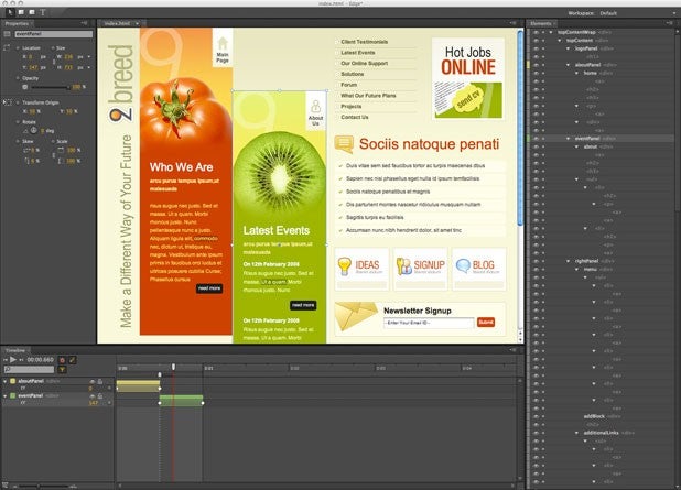 Adobe Edge HTML5 tool brings an alternative to Flash