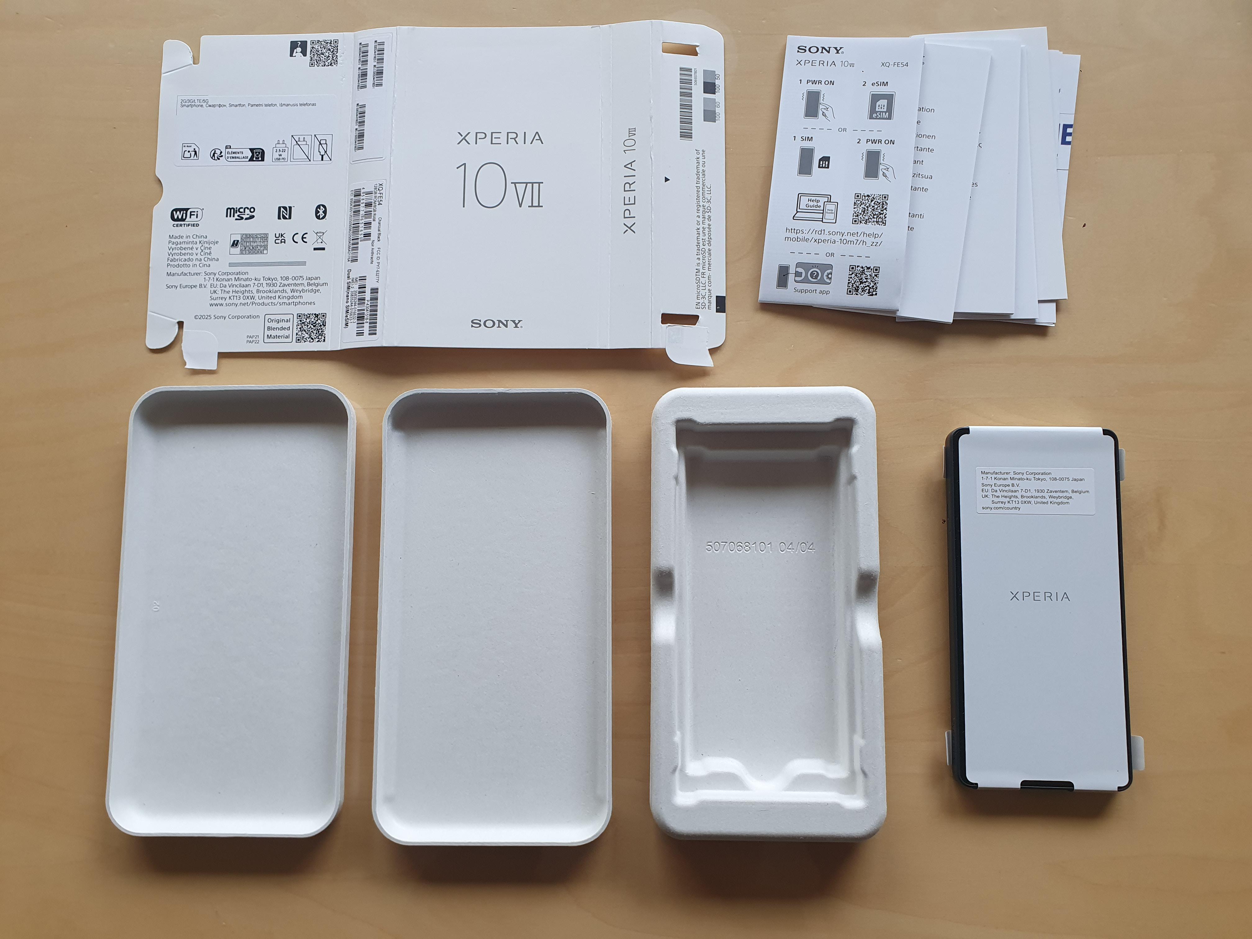 The Xperia 10 VII packaging. | Image Credit – u/Brick_Fish on Reddit - Sony’s latest move might leave your next phone without a USB cable in the box