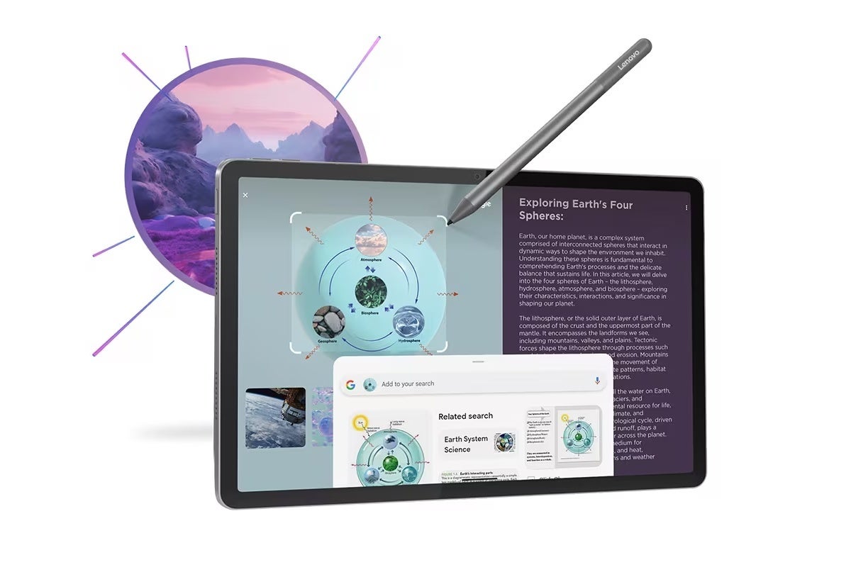Lenovo Idea Tab promotional image with stylus