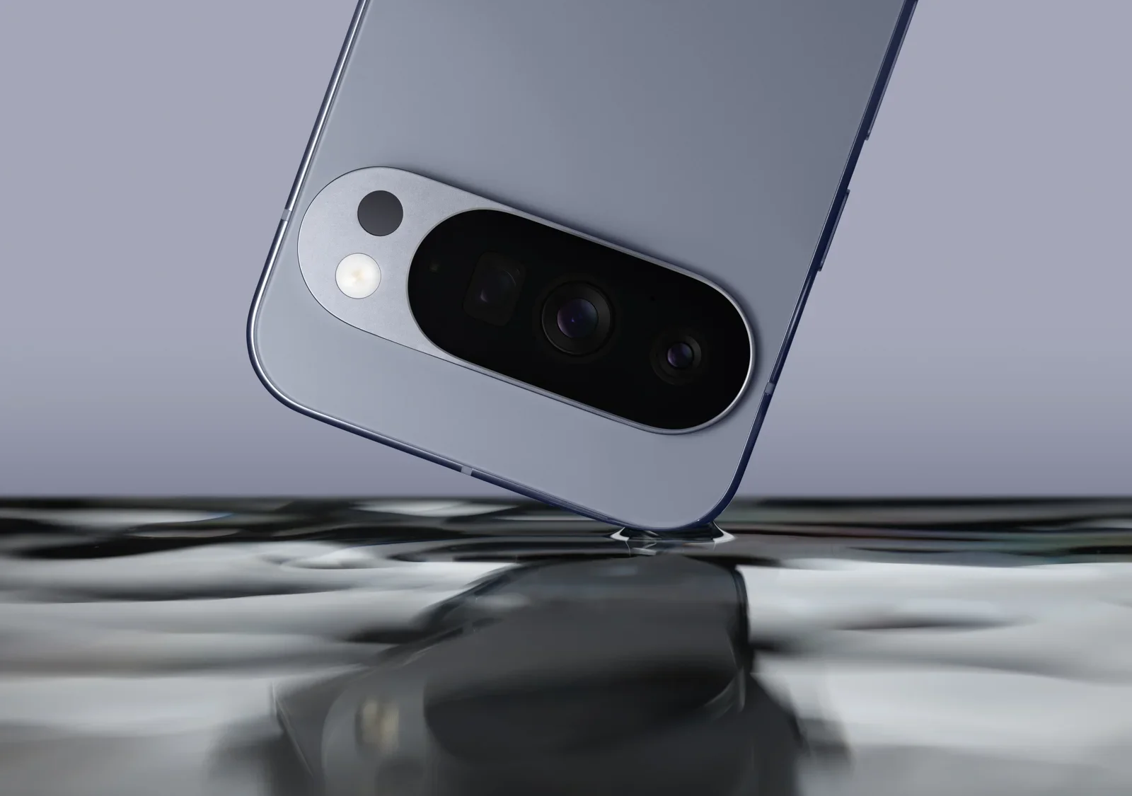 Picture of Pixel 10 Pro rear panel upside down.