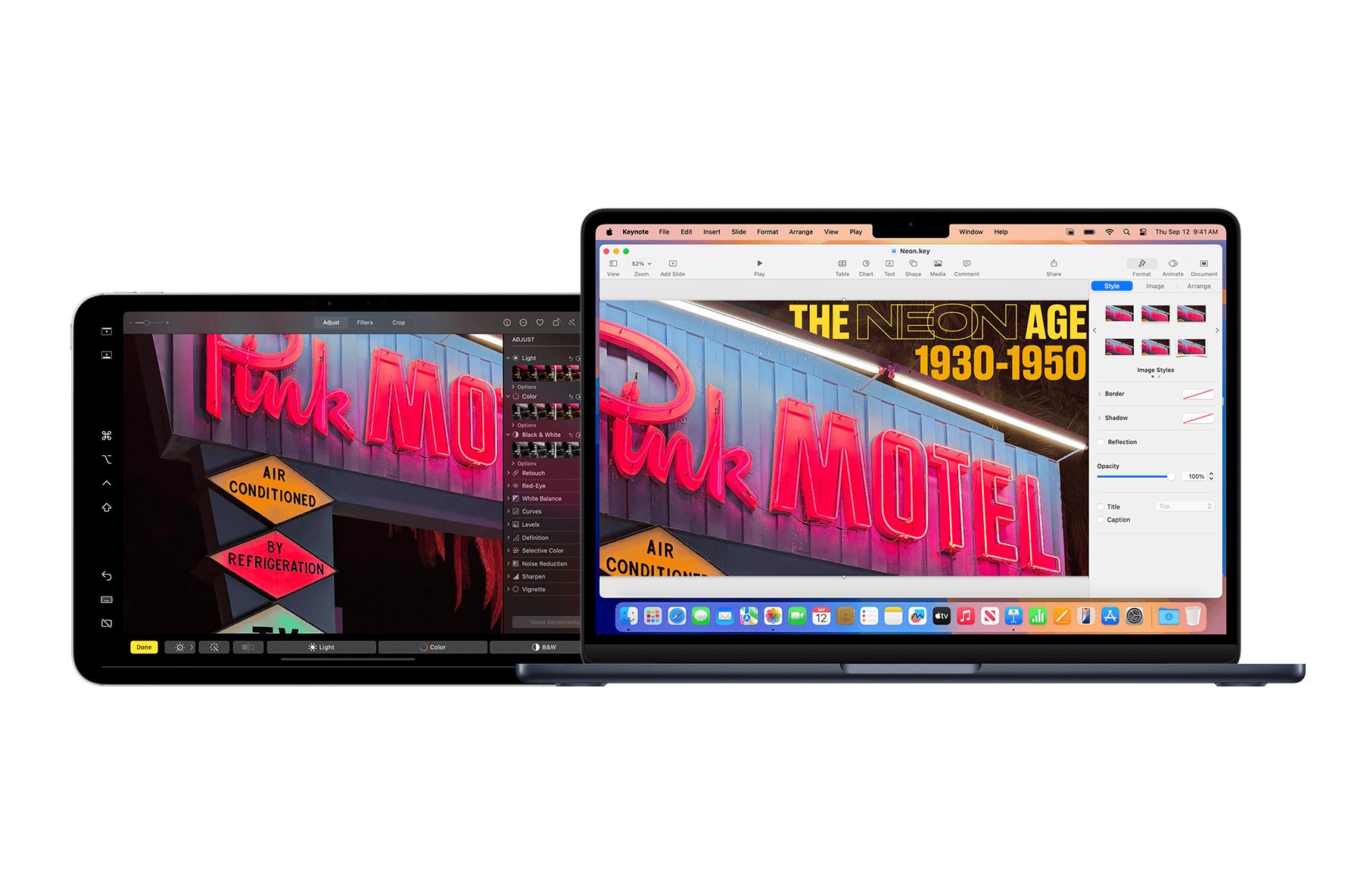 Marketing i mage of the current generation iPad and MacBook Pro