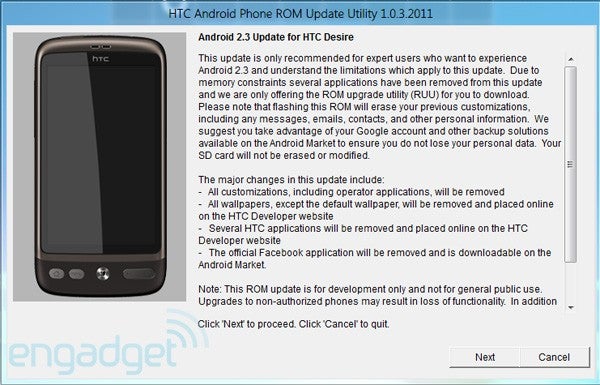 A lot of things may go wrong if you update your HTC Desire to Gingerbread - HTC Desire gets updated to Gingerbread, but not really