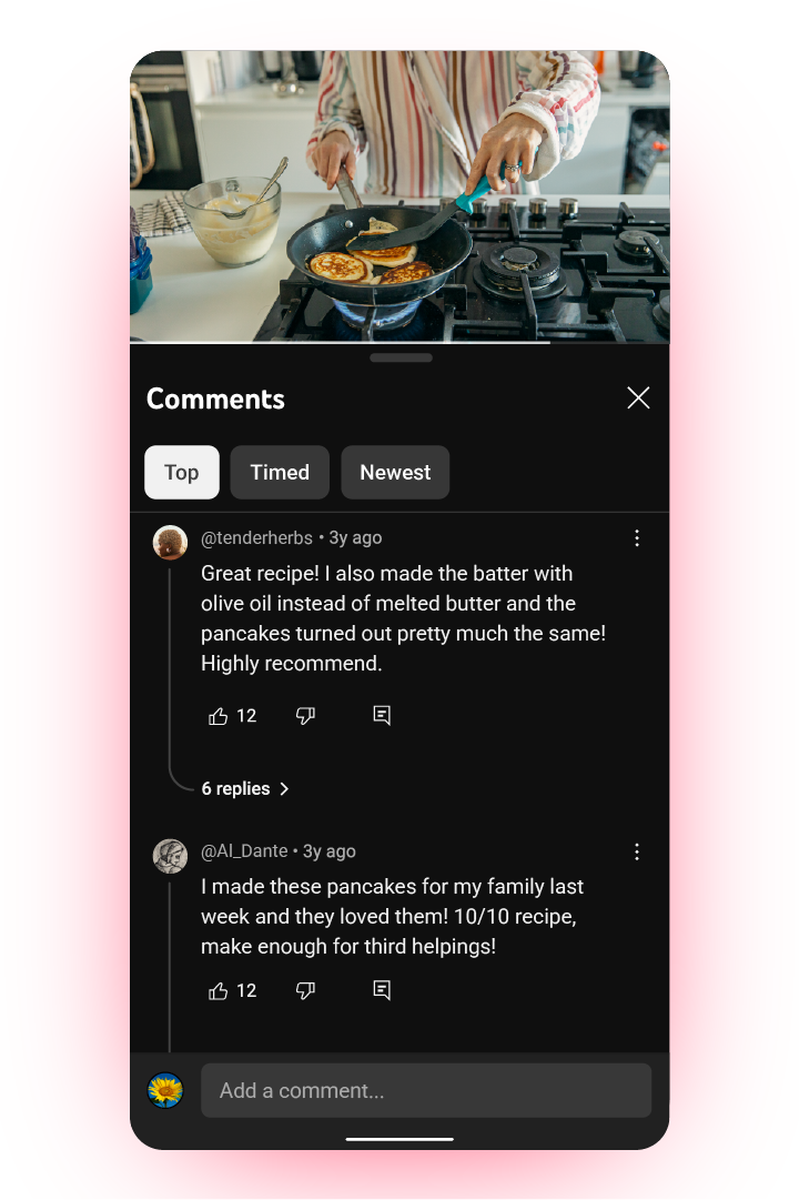 A screenshot of YouTube comments section.