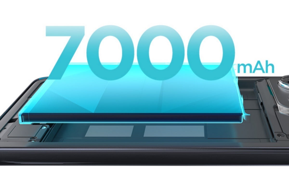 Moto G100 promotional image highlighting 7,000mAh battery
