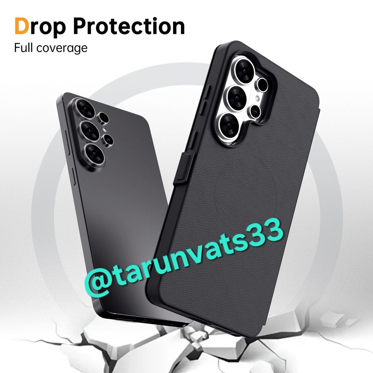The Galaxy S26 Ultra in a case. | Image Credit - TarunVats on X - The redesigned camera island of the Galaxy S26 Ultra shows up in a new leak