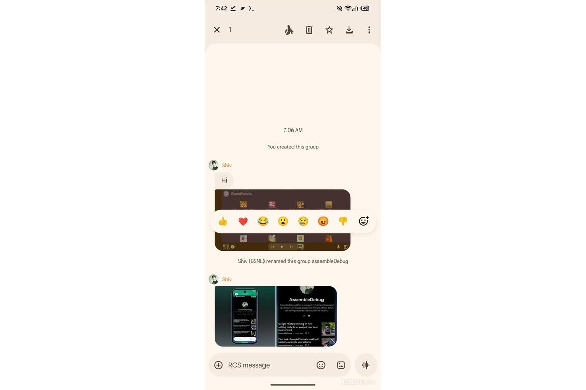 Nano Banana code enabled in Messages app