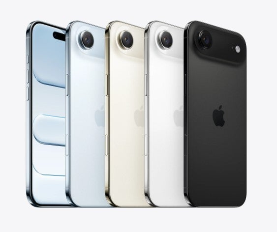 Pictures of the different color options for the iPhone Air.