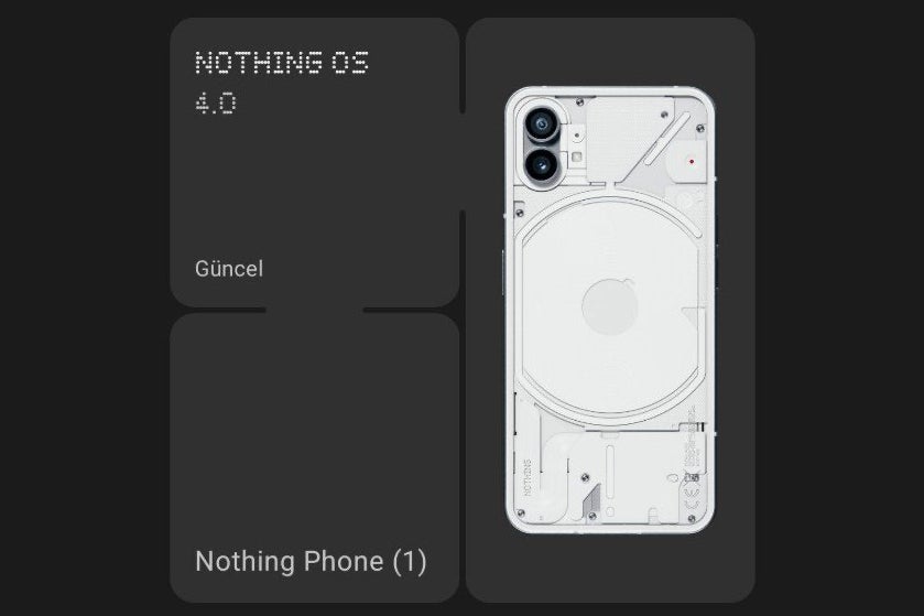 Screenshot of Nothing OS 4.0 running on the Nothing Phone (1)