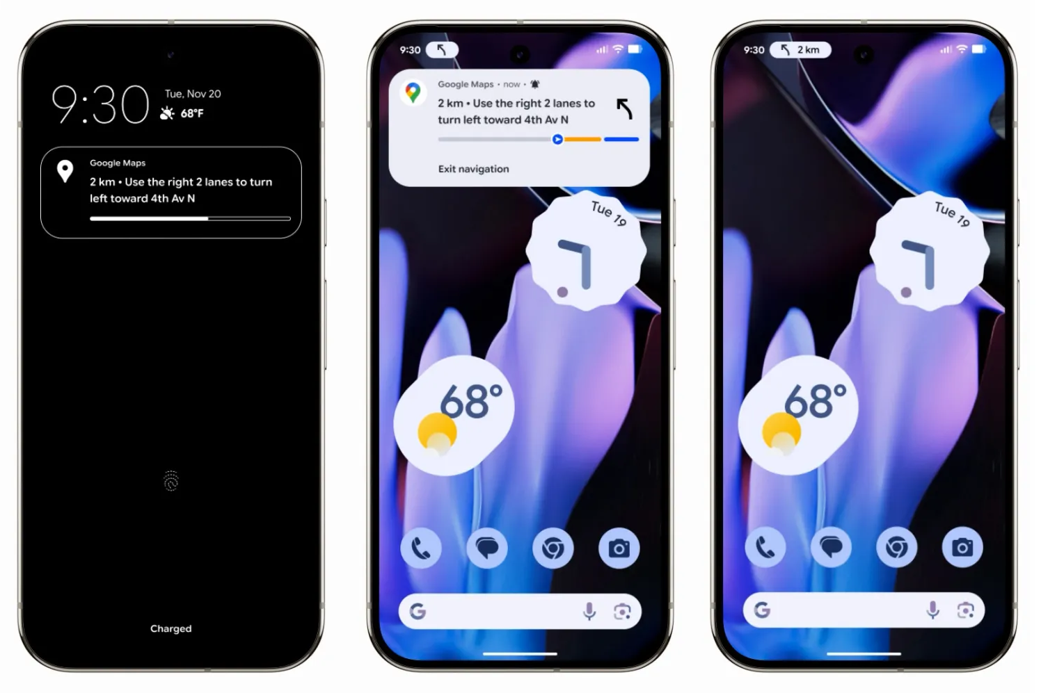 Sample image of Google Maps with Live Updates feature