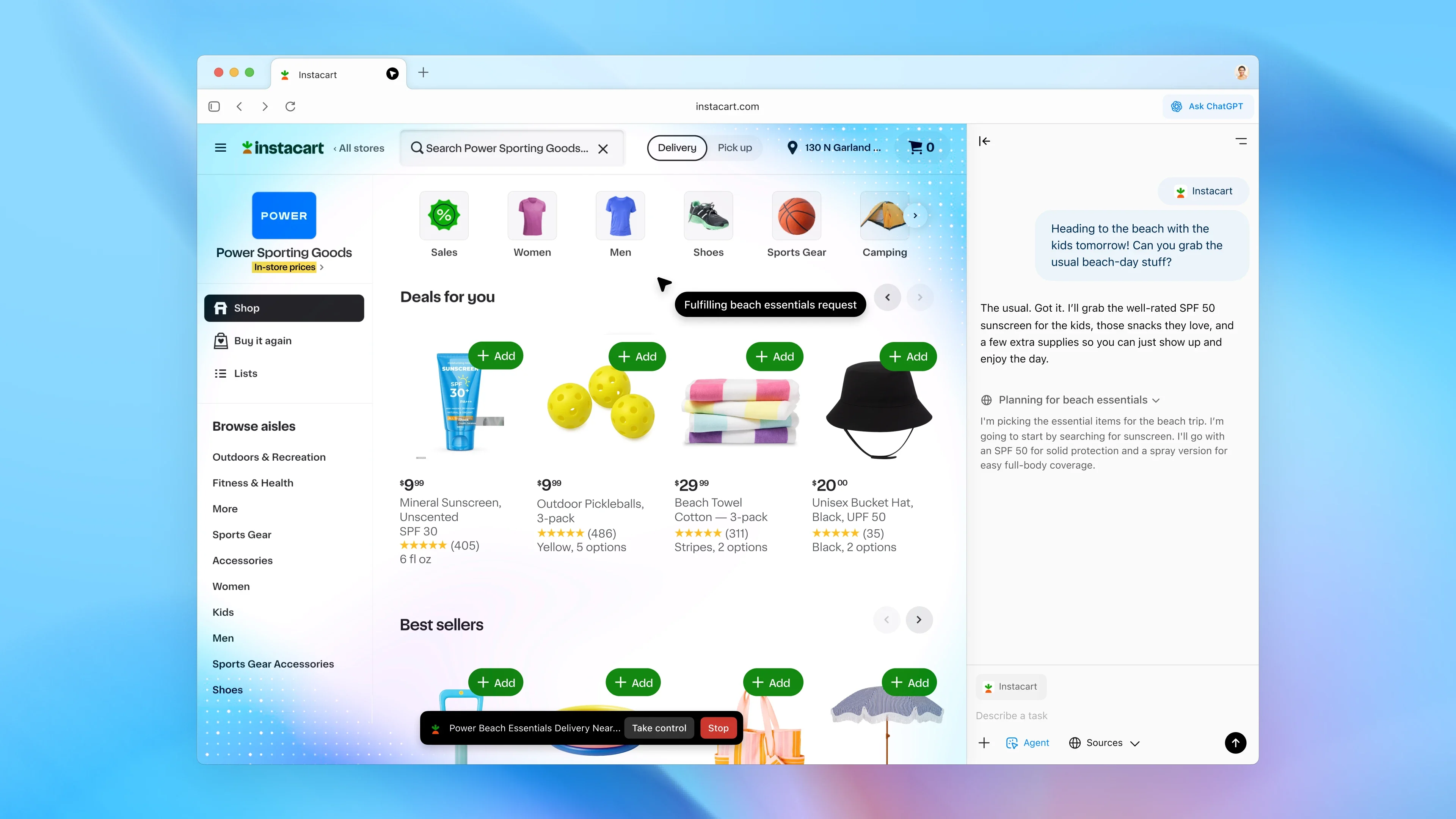 Atlas has an “agent mode” that can execute tasks for you. | Image credit – OpenAI - OpenAI is ready to kill Chrome with its brand-new AI-powered web browser