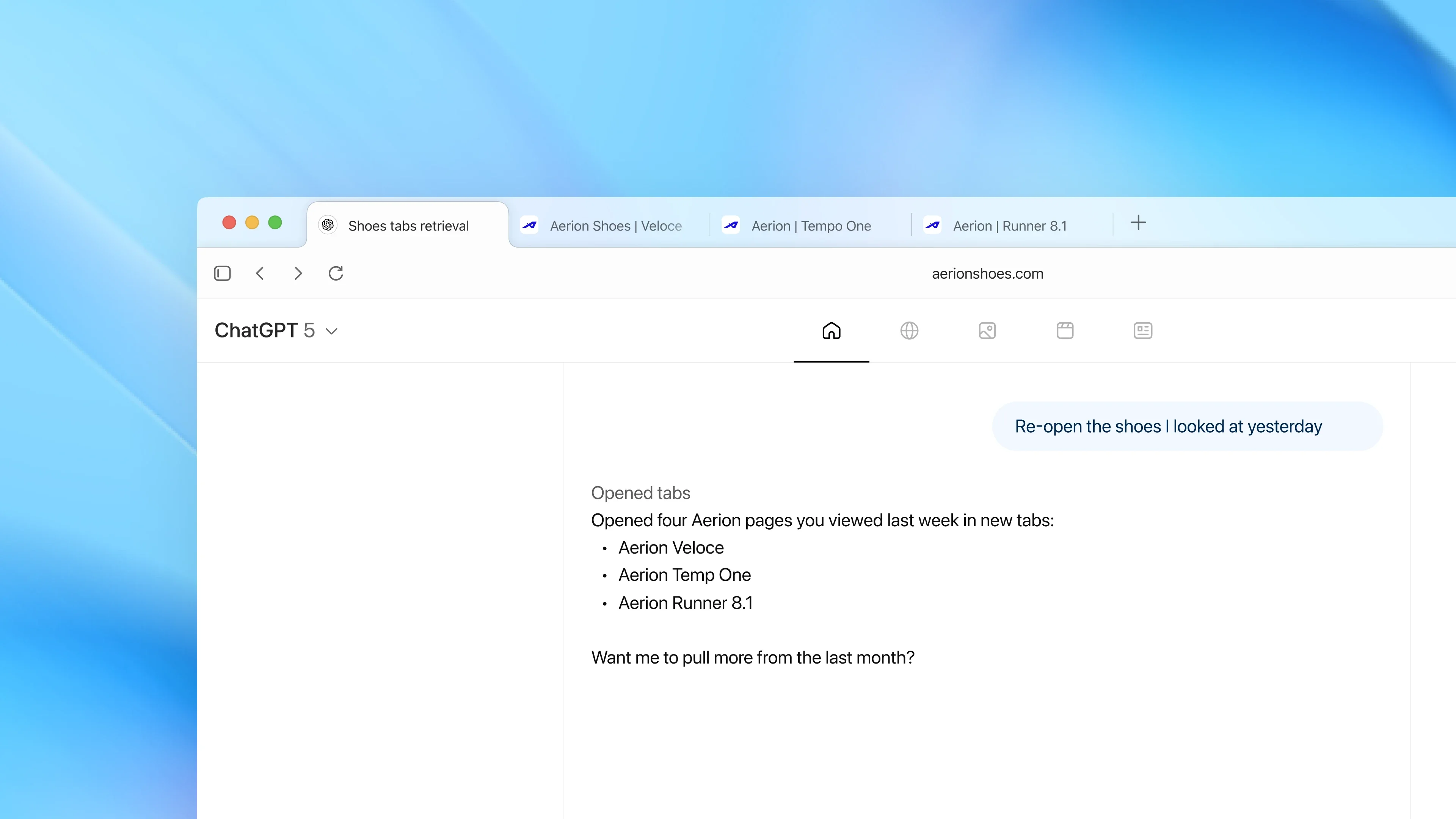 Browser memories allow you to interact with your browser history. | Image credit – OpenAI - OpenAI is ready to kill Chrome with its brand-new AI-powered web browser