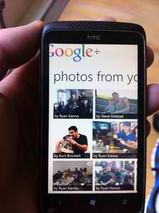 Snapshot possibly shows off the Google+ app for Windows Phone 7