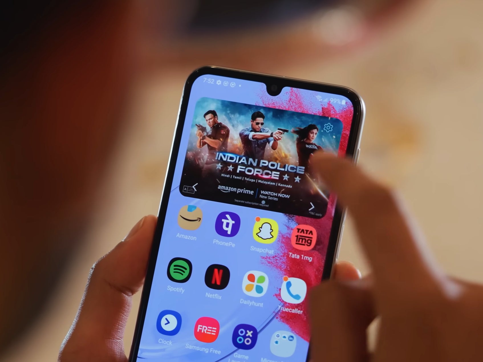 Samsung Galaxy M34 shows ads on the home screen