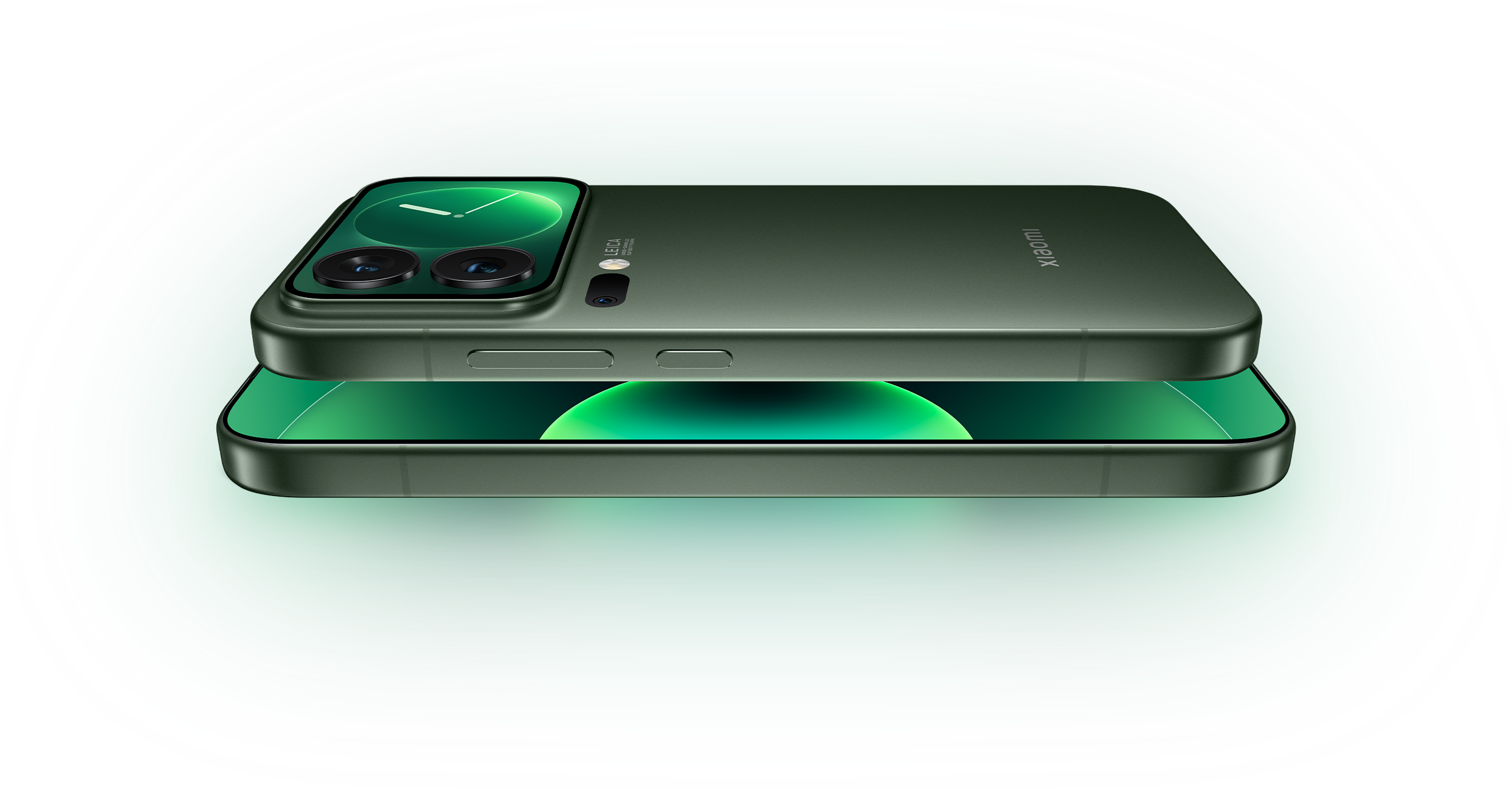 Xiaomi phone in green.