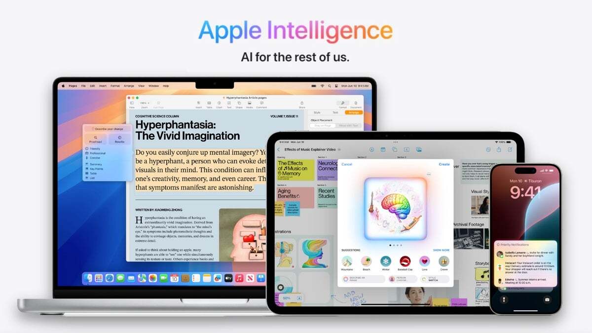 Apple Intelligence. | Image Credit - Apple - Tim Cook says the new Siri is still on track – and Apple might finally make it up to you