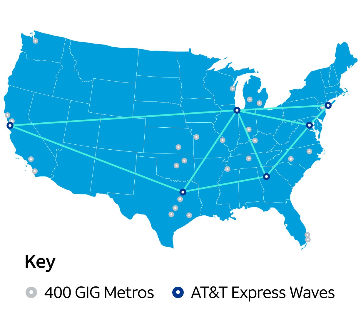 A screenshot of a map of the USA.