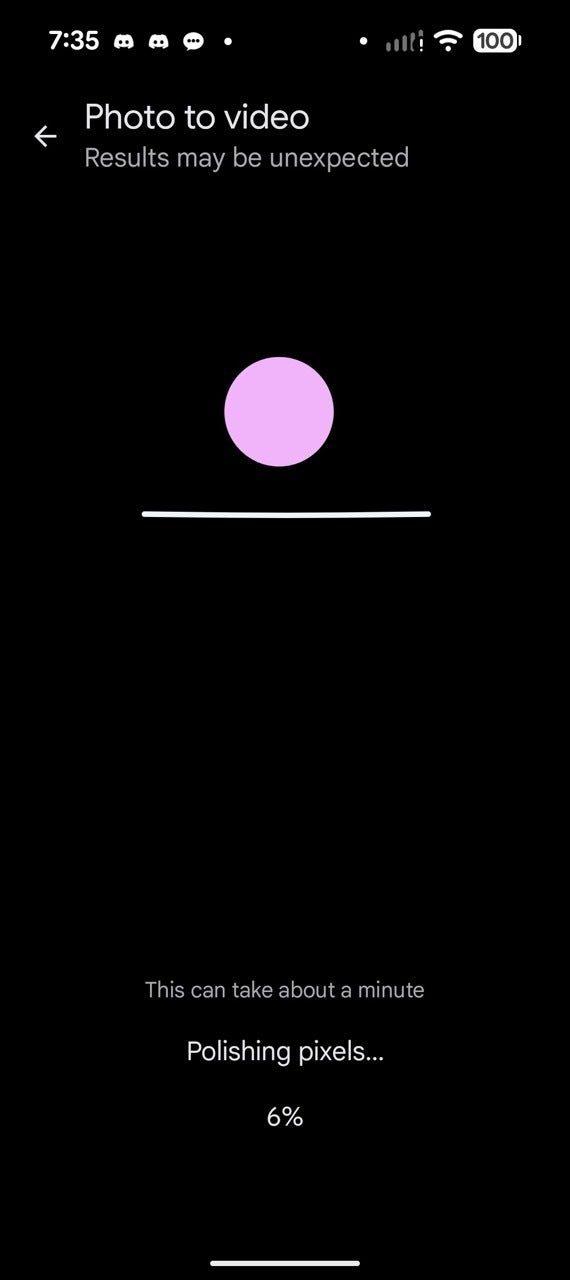 Screenshot with example of the Google Photos video templates tool