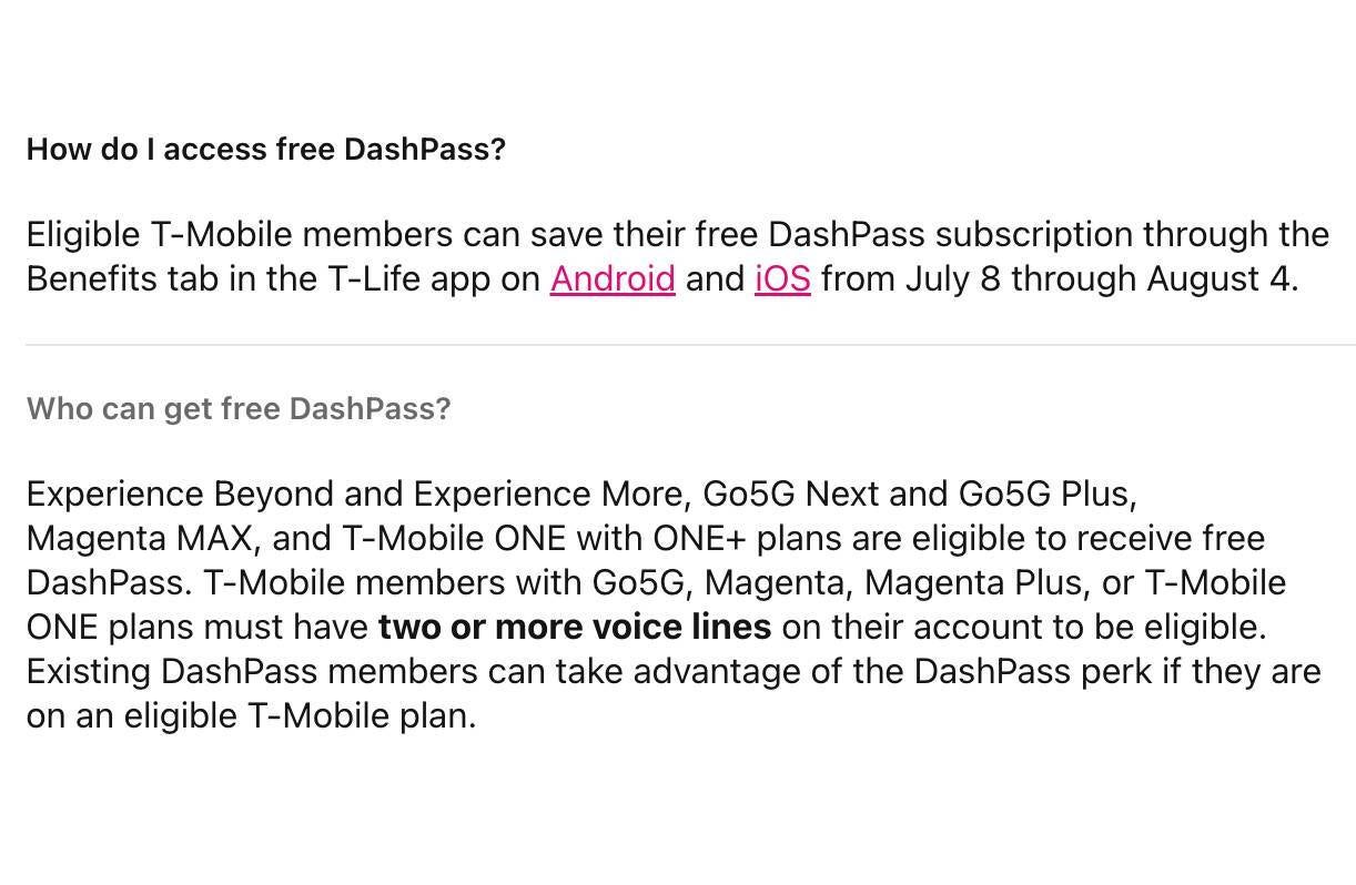 T-Mobile DashPass ends 