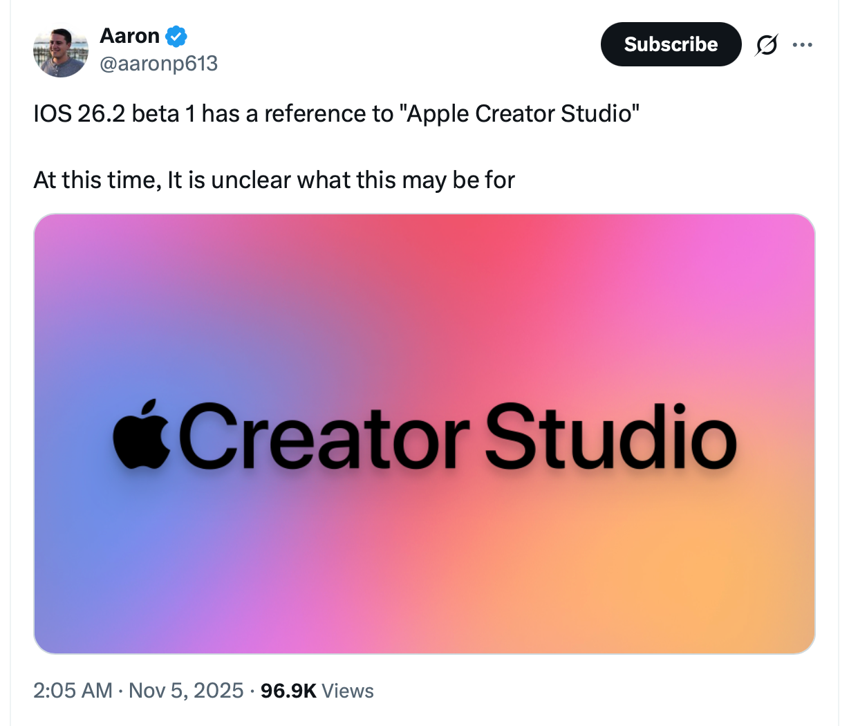 Image Credit -&amp;nbsp;@aaronp613 on X&quot;&amp;nbsp - Apple&#039;s next big thing for creatives may have just leaked – and you might actually want this one