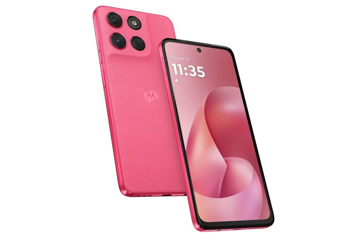 Motorola Moto G57 Power in Pantone Pink Lemonade color