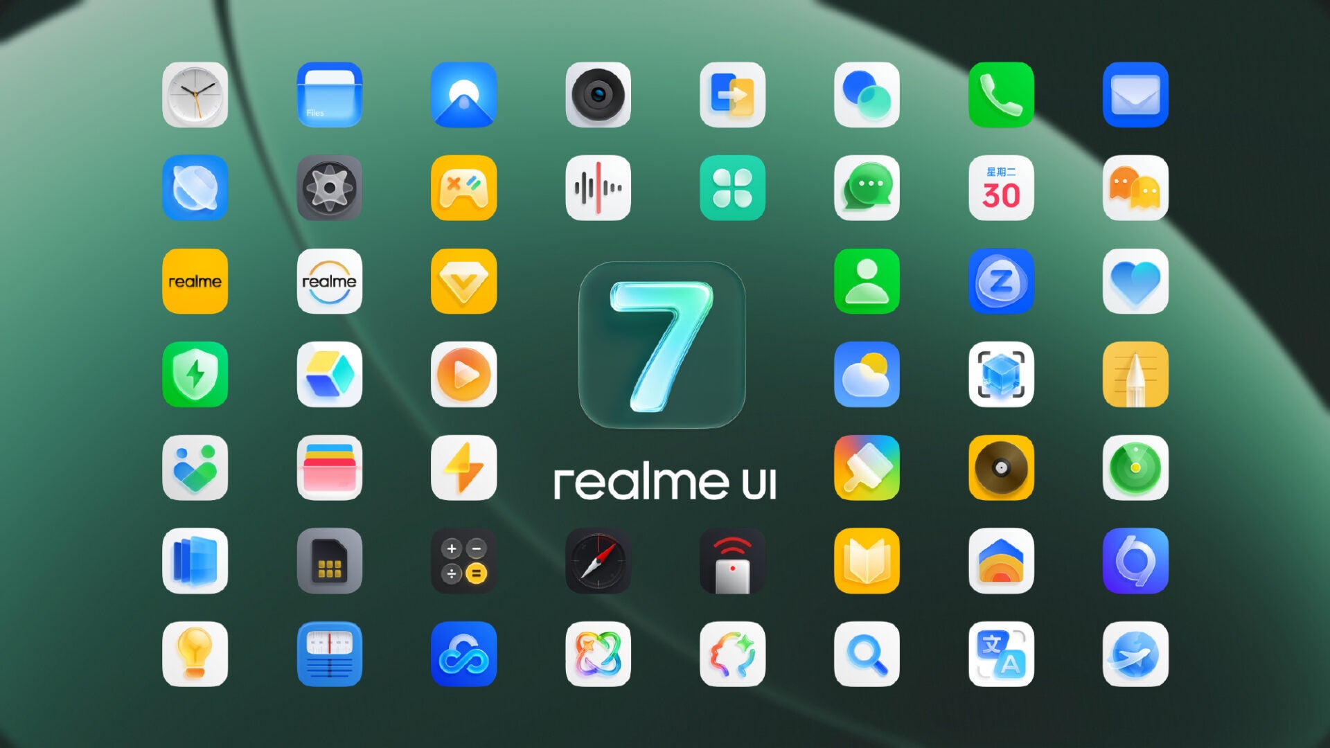 Realme's glass-inspired new icons. | Image credit – Realme, via Gizmochina - You may hate Liquid Glass, but Android brands can’t stop copying Apple’s design