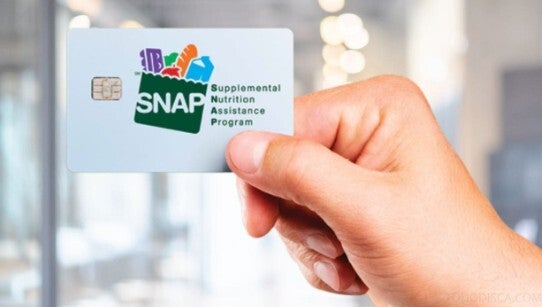 Image shows a SNAP "food stamps" card.
