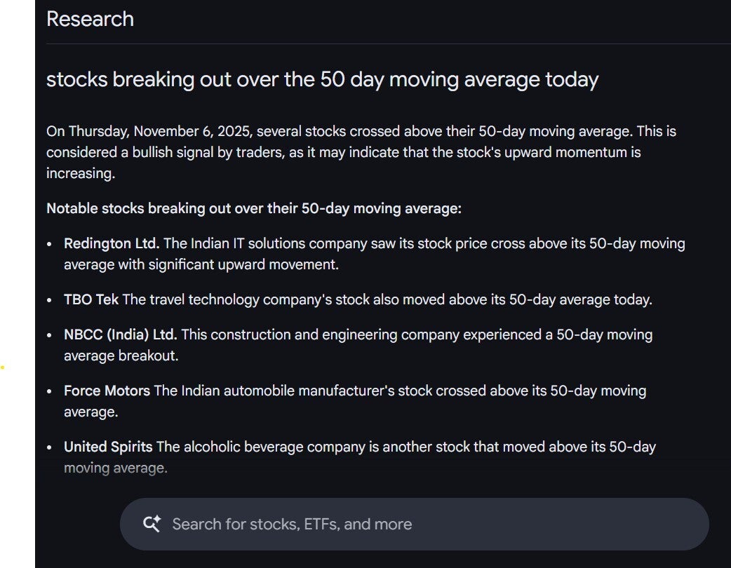 Screengrab of Google Finance website.