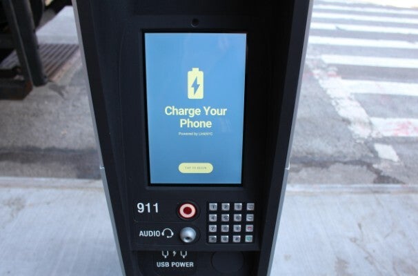 Public charging station.