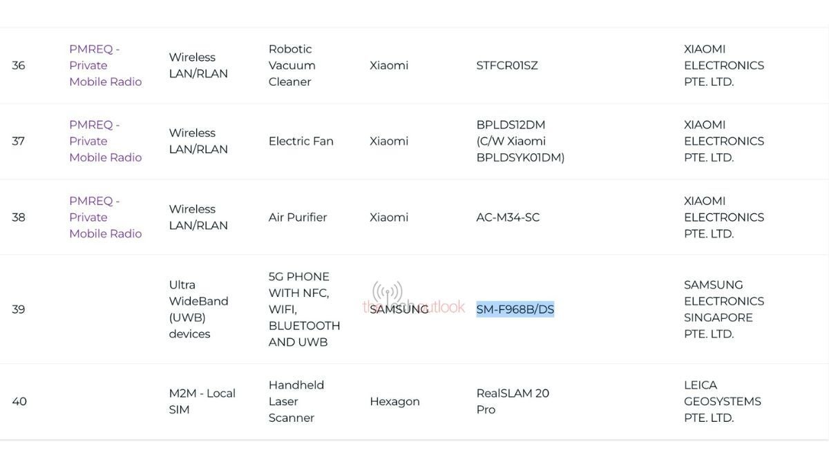 Galaxy Z TriFold Singapore IMDA