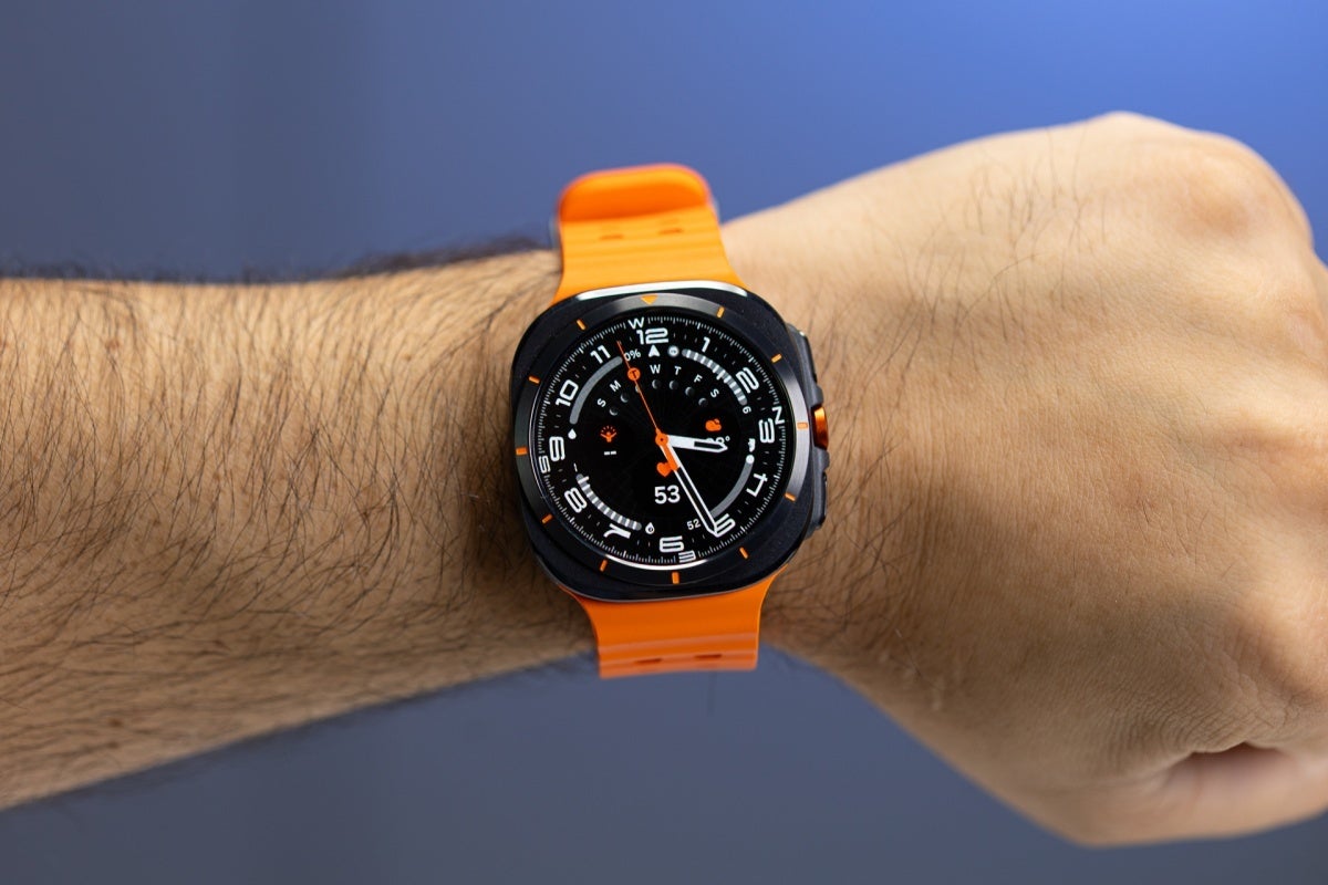 This is technically the 2024 edition, but the design is virtually unchanged on the 2025 generation. | Image Credit -- PhoneArena - Better-than-Black Friday deal slashes an incredible $280 off Samsung&#039;s Galaxy Watch Ultra (2025)