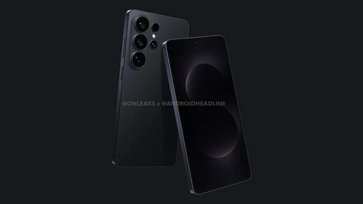 Leaked render of the Galaxy S26 Ultra. | Image Credit - Onleaks and Android Headlines - The Galaxy S26 Ultra is almost here: upgraded fast charging and 7 other upgrades to look forward to
