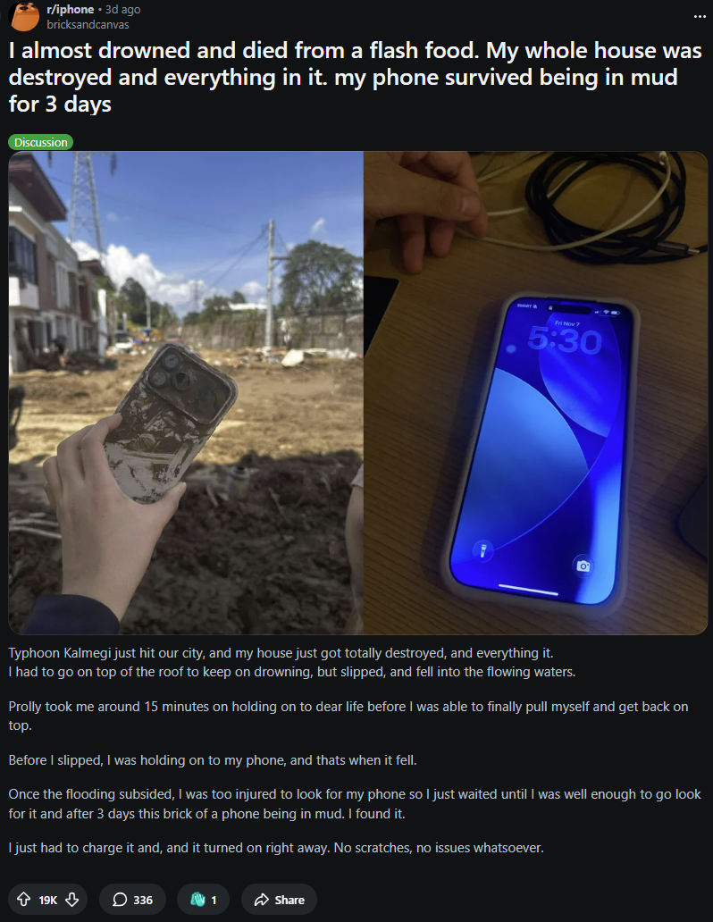 Social media post, a screenshot.