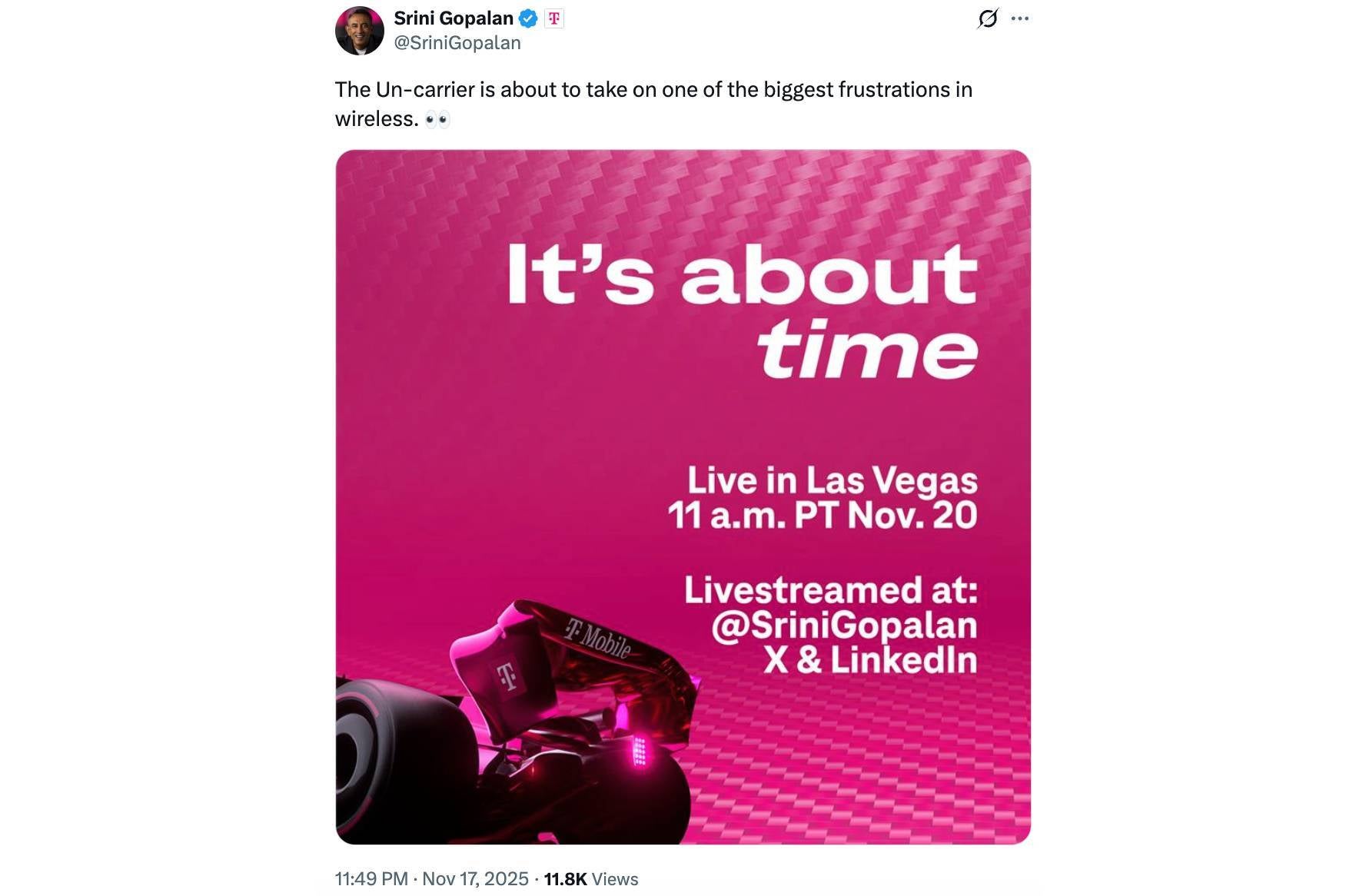 T-Mobile November 20 event