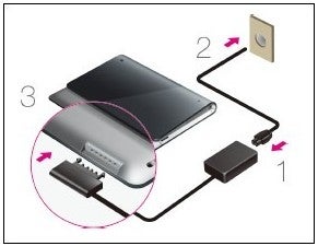 The proprietary charger that the Sony Tablet S1 will use - Sony Tablet S1 and S2 screenshots leak; to come with Android 3.2 on board