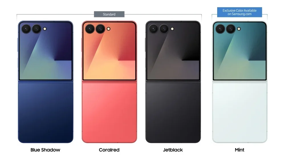 Galaxy Z Flip 7 colors. | Image Credit - Samsung - You just crowned a new foldable champion – and it&#039;s not Samsung