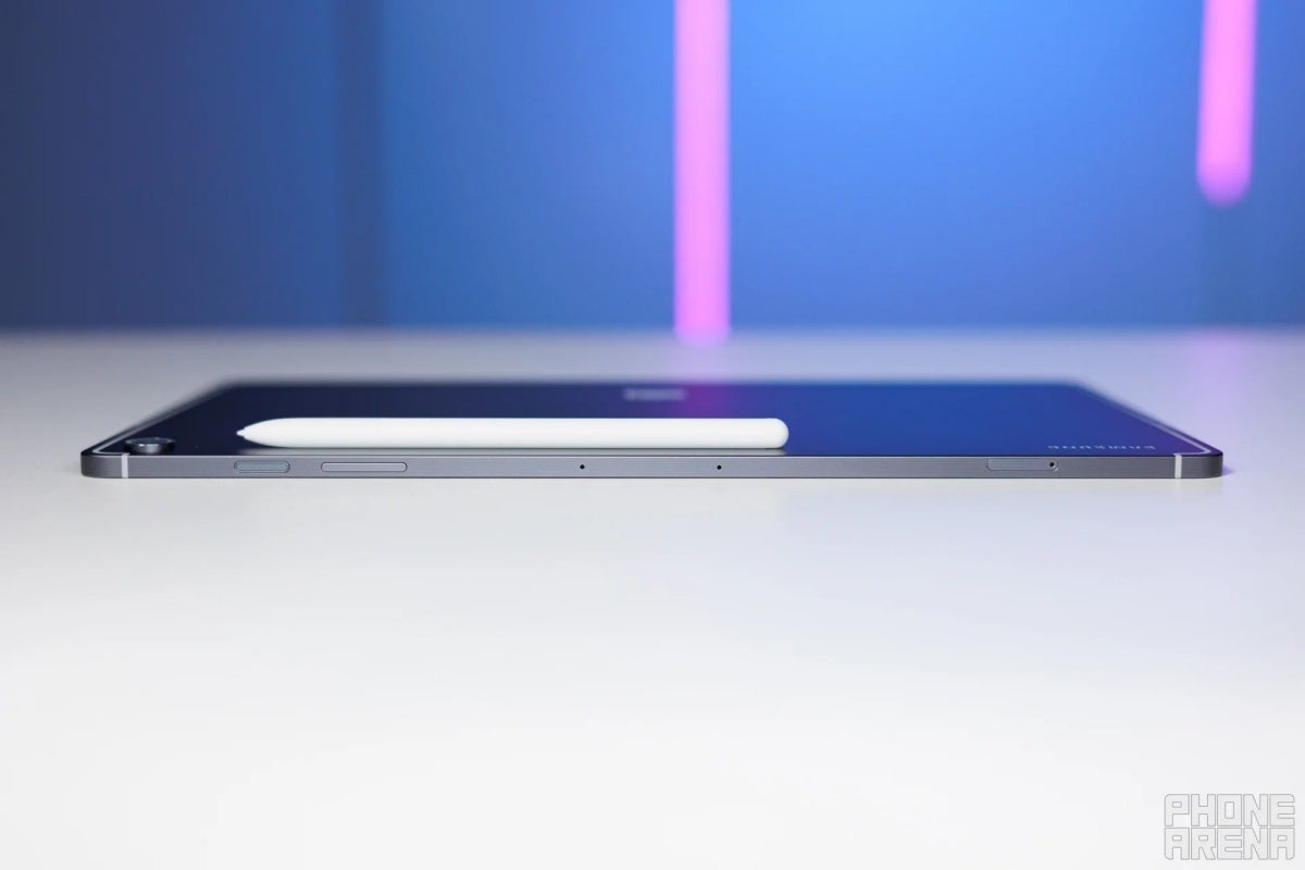 That's one thin slab of silicon... with a built-in S Pen. | Image Credit -- PhoneArena - Want a holiday bargain? Don't overlook the Galaxy Tab S10 FE+ at this early Black Friday discount!