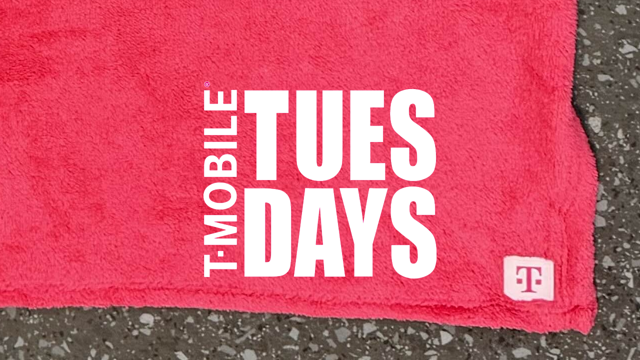 T-Mobile Tuesdays pink blanket