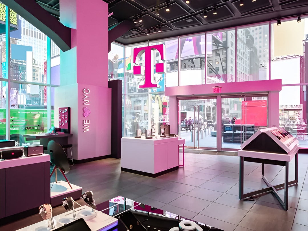 Interior of a T-Mobile store in New York City
