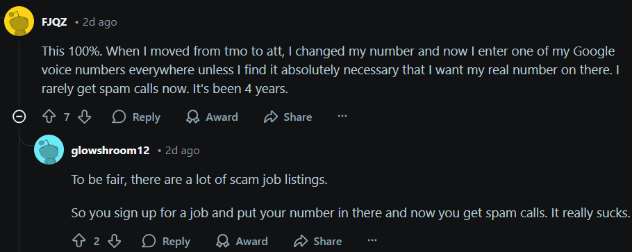 Social media forum screenshot.