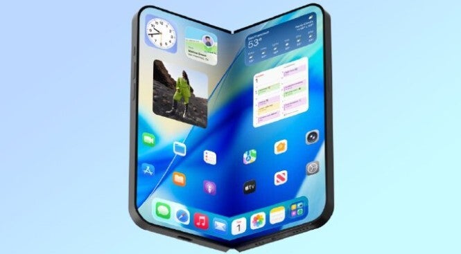 Illustration of the iPhone Fold.