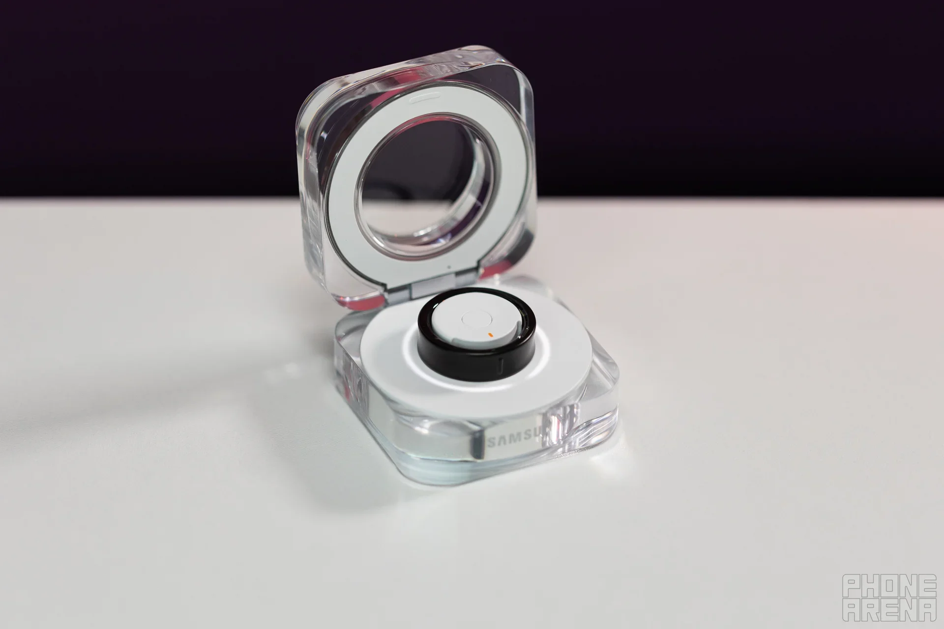 A photo of the Galaxy Ring inside its box.