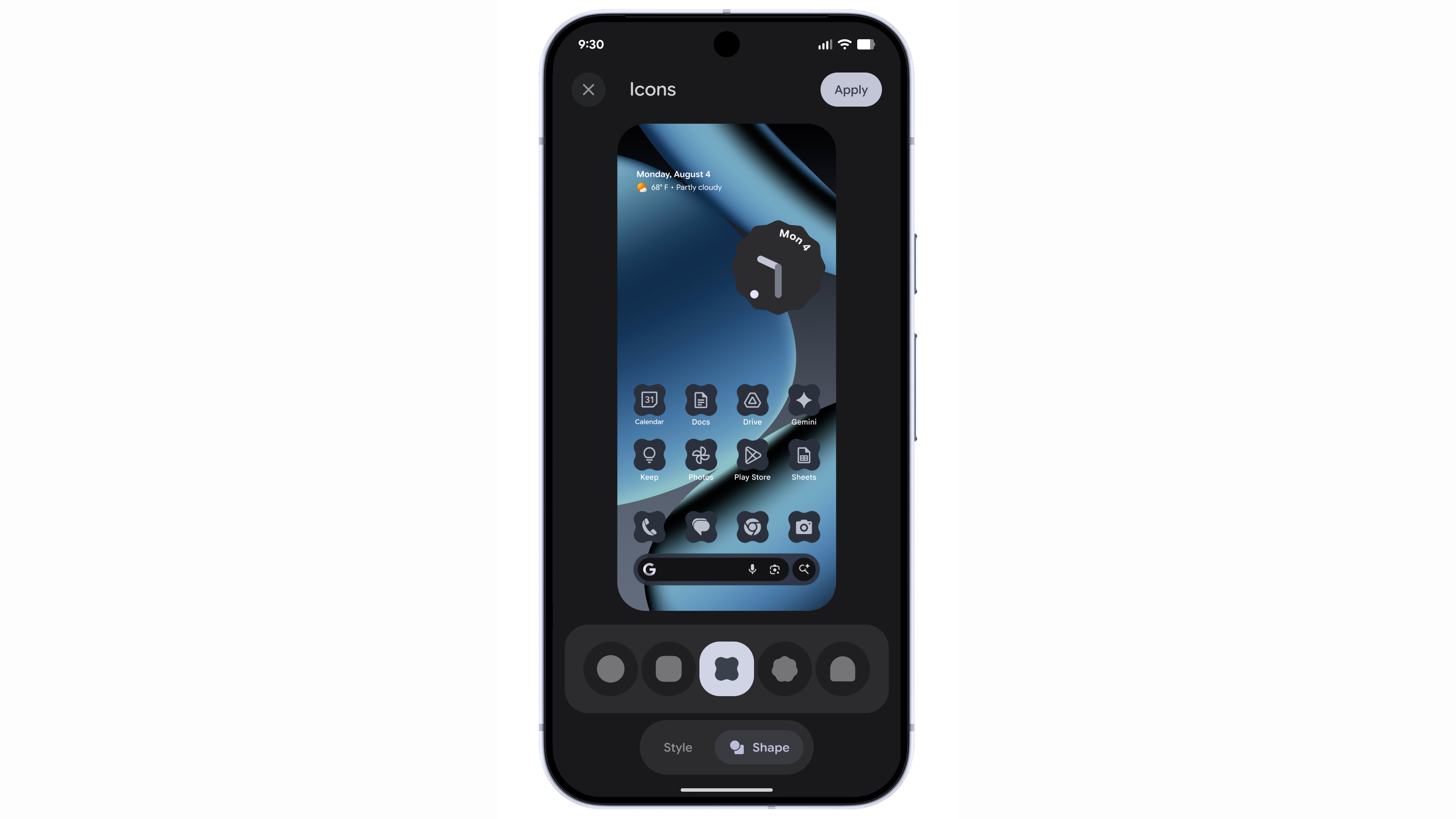 The new customizable icon shapes on Android 16. | Image credit – Google - Google is changing how Android updates work with a surprise Android 16 release