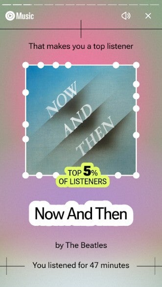 Screenshot from YouTube Music 2025 Recap.