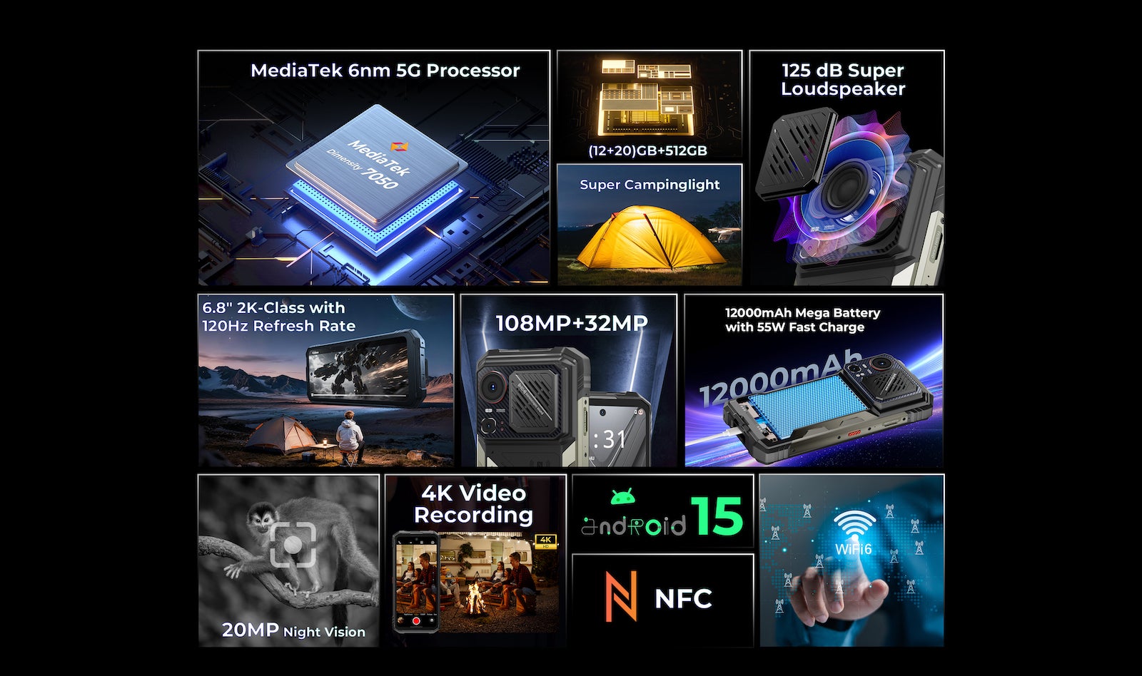 Hotwav Hyper 8 Ultra: the outdoor survivor phone, walkie-talkie and night vision included!